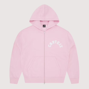 Corteiz Colly Arch Zip Hoodie Pink Sale Stock!