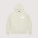 Corteiz Island Puff Print Zip Hoodie Off White