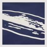 Island Puff Print Zip Hoodie Navy Limited
