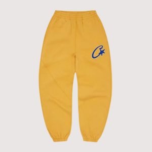 Corteiz Satin C Star Appliqué Tracksuit Mustard