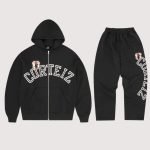 Buy Now | Corteiz Arch Shield Open Hem Tracksuit Black