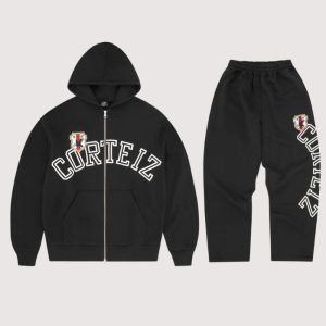 Buy Now | Corteiz Arch Shield Open Hem Tracksuit Black