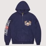Corteiz Dipset Zip-Up Hoodie Navy Sale Stock!