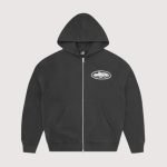 Corteiz Island Puff Print Zip Hoodie Black