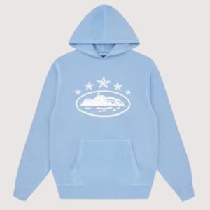 Corteiz 5 Starz Alcatraz Hoodie Baby Blue