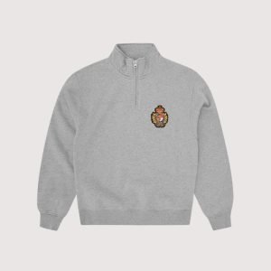 Royale Crest Quarter Zip Heather Grey Limited
