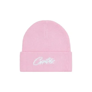 Corteiz Allstarz Folded Beanie Pink
