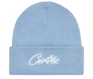 Corteiz Allstarz Folded Beanie Baby Blue
