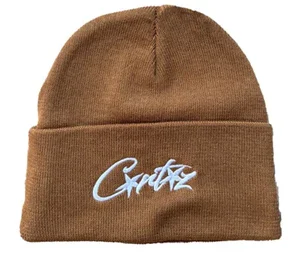 Corteiz Allstarz Folded Beanie Brown